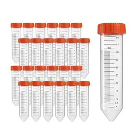 Conical Centrifuge Tubes 50mL,25Pcs Sterile Premium Polypropylene,Leak-Proof Screw Caps,Graduated and Write-On Marks,Non-Pyrogenic,DNase/RNase Free,Human DNA-Free,Ideal for Lab Use