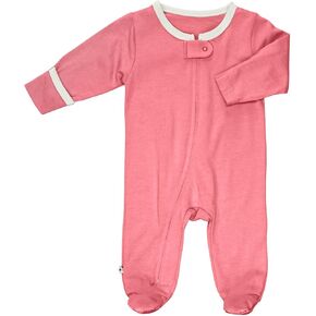 Babysoy Zipper Footies - Baby Footed Pajamas Sleeper Solid Star Colors 0-18 Months
