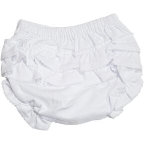 Kissy Kissy - Basic Diaper Cover with Ruffle - White