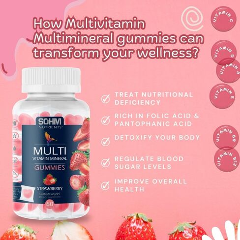 Folic Acid Gummies 300mcg, 60 Count, Supports Building Red Blood Cells, Vitamin B9 Gummies Vegetarian-B9 Vitamin Folic Acid in Saudi Arabia