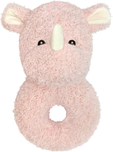 Baby Rhino Soft Rattle Toy, Plush Rhino Infant Shaker Rattle Easy-Grasp Stuffed Animal Toy, Gifts for Newborns Babies Toddlers Boys Girls, Gray, 6 Inches in Kuwait