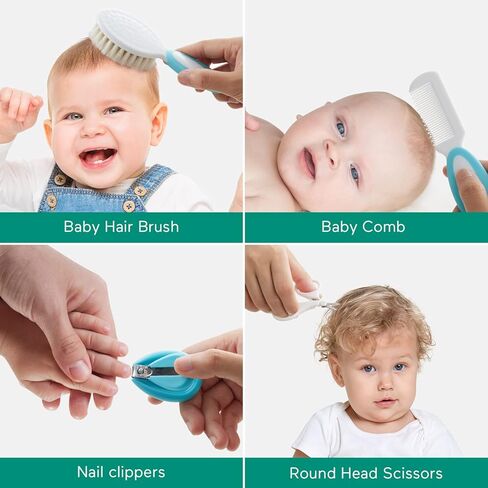 Baby Healthcare and Grooming Kit, 24 in 1 Baby Electric Nail Trimmer Set, Lupantte Nursery Care Kit, Toddler Nail Clippers, Medicine Dispenser, Infant Comb, Brush, etc. Baby Care Products in Saudi Arabia