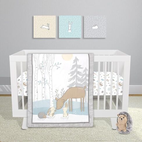 مجموعة مفروشات سرير الأطفال المكونة من 4 قطع من Sammy & Lou Tiara Princess للفتيات، تتضمن لحافًا وملاءة سرير مناسبة وتنورة سرير ولعبة قطيفة in Kuwait