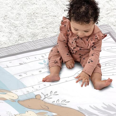 مجموعة مفروشات سرير الأطفال المكونة من 4 قطع من Sammy & Lou Tiara Princess للفتيات، تتضمن لحافًا وملاءة سرير مناسبة وتنورة سرير ولعبة قطيفة in Kuwait