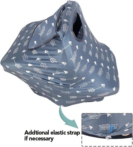 أغطية مقاعد السيارة للأطفال، غطاء مقعد سيارة قابل للتمدد متعدد في 1، غطاء مقعد سيارة للفتيات الصبيان، غطاء للرضاعة الطبيعية، نافذة مع غطاء قلاب، حقيبة قائمة بذاتها، تصميم براءة اختراع، رمادي in Kuwait