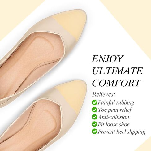 Shoe Filler Insert, 3 Pairs Shoe Filler for Shoes Too Big, Toe Cushion Fillers Make Shoes Fit, Shoe Filler for Loose Shoe, Prevent Heel Sliping, One Size Fits Shoe Inserts for Women and Men (Blcak) in Saudi Arabia