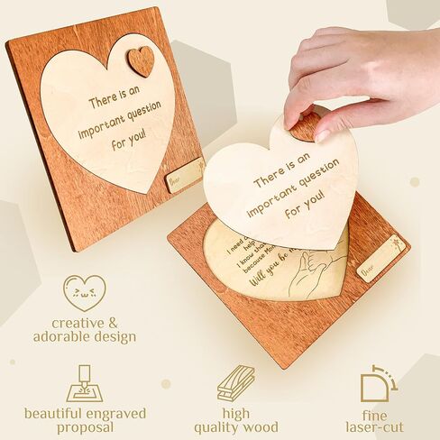 97 Decor Will You Be My Godmother Proposal Gift, Wood Sign and Card | 5.5 inch wooden puzzle sign with stand, asking card with photo space, baptism keepsake for godmother in Saudi Arabia