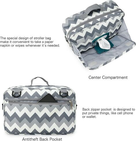 MOMIGO Baby Diaper Caddy Bag - Diaper Caddy Tote Baby Stroller Bag Nursery Storage Bin for Diapers, Wipes & Toys Mini Diaper Bag for Outdoor (Circular) in Kuwait