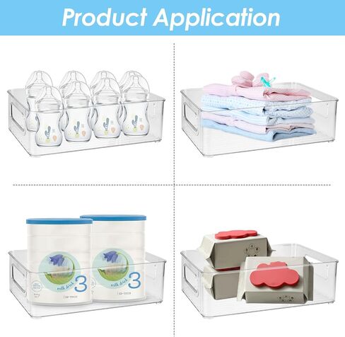 Baby Bottle Organizer Plastic Storage Center for Baby Bottles and Food Jars Baby Bottle Organizer for Cabinet, Perfect Organizer for Kitchen Cabinet, Pantry, Refrigerator, and Countertop（2 pcs） in Saudi Arabia
