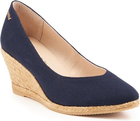 VISCATA Roses Espadrille Canvas Wedges Spain Handmade 2 ½" Heel Woman Wedge Pumps with Organic Cotton Canvas and 100% Natural Jute Midsole for All Occasions: Casual, Work, Party in Kuwait