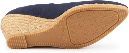 VISCATA Roses Espadrille Canvas Wedges Spain Handmade 2 ½" Heel Woman Wedge Pumps with Organic Cotton Canvas and 100% Natural Jute Midsole for All Occasions: Casual, Work, Party in Kuwait