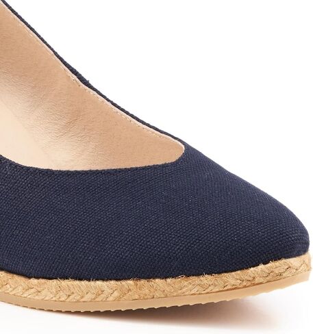 VISCATA Roses Espadrille Canvas Wedges Spain Handmade 2 ½" Heel Woman Wedge Pumps with Organic Cotton Canvas and 100% Natural Jute Midsole for All Occasions: Casual, Work, Party in Kuwait
