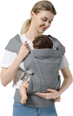 Baby Carrier Newborn to Toddler Baby Wrap Carriers(7-30lbs)，Hands Free Baby Sling Carrier with Enhanced Lumbar Support，Ergonomic Design Infant Holder Carrier, Dark Grey in Saudi Arabia