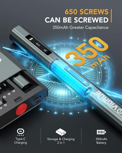 VIGRUE Electric Screwdriver with Display, Mini Cordless Precision Screwdriver Set with 48 Magnetic Bits, Small Electric Screwdriver For Electronics Laptops Glasses Clocks in Saudi Arabia