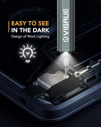VIGRUE Electric Screwdriver with Display, Mini Cordless Precision Screwdriver Set with 48 Magnetic Bits, Small Electric Screwdriver For Electronics Laptops Glasses Clocks in Saudi Arabia