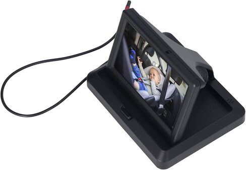 Baby Car Camera, Folding Car Rear View Monitor, 140° View Angle Car Camera with Crystal Clear View Infant Travel Safety Baby Car Backseat Camera, Easily Observe Your Baby Every in Saudi Arabia