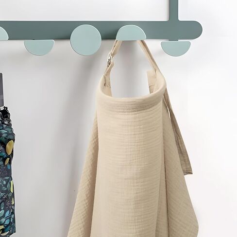 غطاء رضاعة PandaEar للرضاعة الطبيعية، معطف رضاعة من الموسلين جيد التهوية، حشوة للرقبة مع طوق صلب للأم، غطاء مقعد سيارة للرضاعة متعدد الاستخدامات in Kuwait