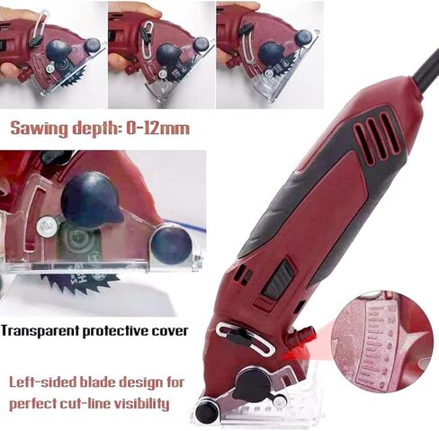 Multifunction Mini Circular Saw Machine Set, 400W High Powered Circular Saw Machine, Professional Compact Circular Saw with 3 Carbide Tipped Blade and Tool Box, for Cut Drywall,Tile, Metal in Saudi Arabia