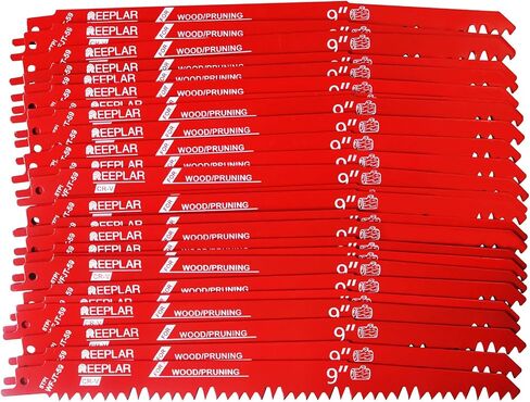 25Pack 5TPI 9in Wood Pruning Reciprocating Saw Blade, 9-Inch Recip Saw Blades for Wood Cutting,Pruning Saw Bladesfor Wood, Trees, Logs, Pipes in Saudi Arabia