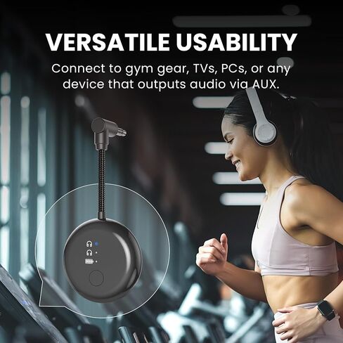 Avantree SoundJet R1 [2024 New] - Airplane Bluetooth 5.3 Adapter for up to 2 AirPods or Headphones with Low Latency and 20hr Playtime, Wireless Audio Transmitter for Flights, Travel, Gym, TV, Tablet in Kuwait