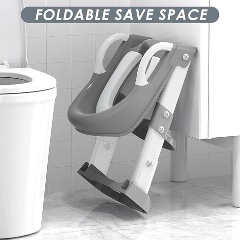 Potty Training Seat With Step Stool Ladder, Adjustable Potty Training Toilet For Kids Boy Girl, Potty Seat with Steps Comfortable Safe Potty Ladder For Toddlers with Adhesive Pad Splash Guard in Saudi Arabia