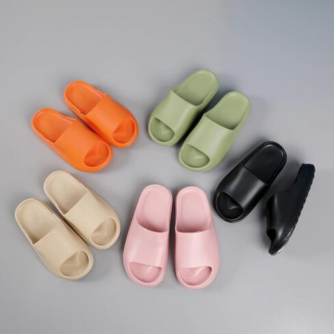 Cloud Slides for Men and Women, Quick Drying Slippers Shoe Open Toe Thick Soft, Platform Slide Sandals Daily Shower Sandals, Non-Slip Bathroom Slippers Summer for Indoor & Outdoor in Saudi Arabia
