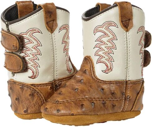 Old West Unisex-Baby Poppets Leather Boots with Velcro Closure in Saudi Arabia