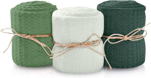First Landings Newborn Photography Wraps, 3-pack - 16" x 64" Soft Knit Baby Wrap Receiving Blankets - Newborn Photography Props Baby Blankets - Gender Neutral Baby Essentials (Neutral) in Kuwait