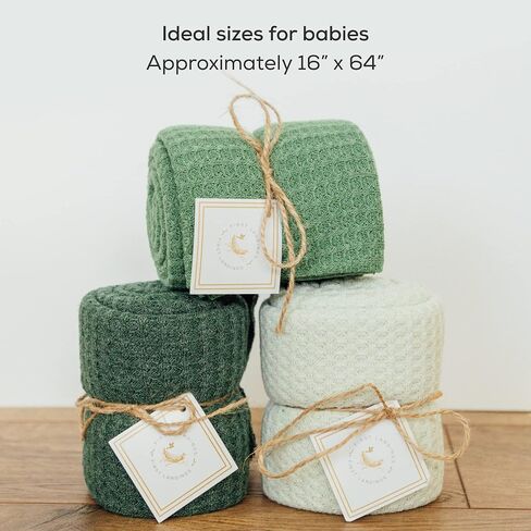 First Landings Newborn Photography Wraps, 3-pack - 16" x 64" Soft Knit Baby Wrap Receiving Blankets - Newborn Photography Props Baby Blankets - Gender Neutral Baby Essentials (Neutral) in Kuwait
