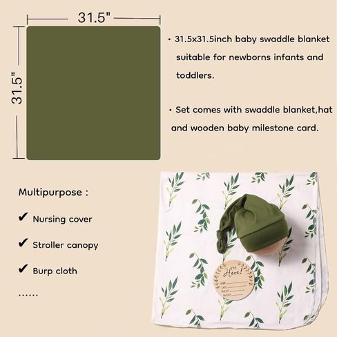 Ylsteed Baby Highland Cow Swaddle Blanket and Headband Set, Newborn Receiving Blanket Swaddle Wrap for Girls and Boys, Swaddling Blankets Neutral for Newborn 32 * 32 in (Highland Cow Pink) in Saudi Arabia