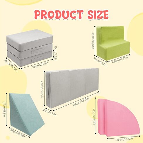 Foam Climbing Blocks for Toddlers 7 PCS Foldable Soft Play Set Toddler Climbing Toys Indoor Baby Climbing Gym Kids Corner Climber in Saudi Arabia