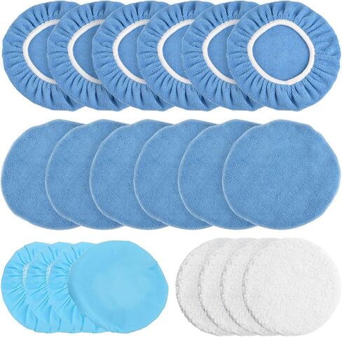 22 Pcs Polishing Pads Kit,3 Inch Sponge Buffing Pads,Buffer for Car Detailing, Polishing Wheel for Drill,Car Buffer Polisher Kit Drill Buffing Kit for Car Polishing, Waxing, Sealing Glaze in Kuwait