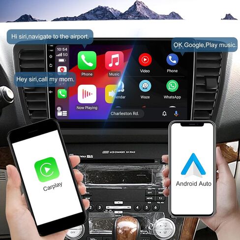 2+32G Android 12 Double Din Car Stereo for Subaru Legacy Outback 2005-2009 with 9 Inch Touchscreen Radio Built-in Wireless Carplay/Android Auto/GPS/Bluetooth/FM/Steering Wheel Control/Backup Camera in Kuwait