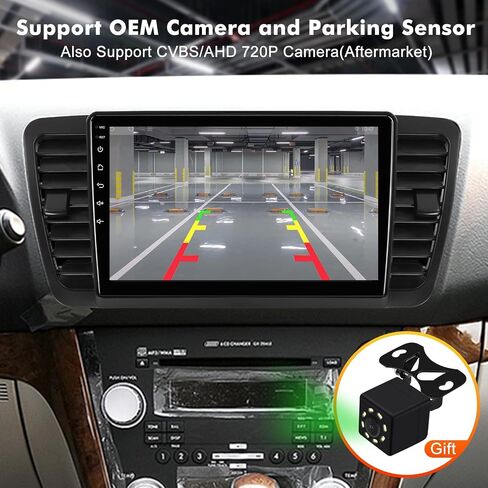 2+32G Android 12 Double Din Car Stereo for Subaru Legacy Outback 2005-2009 with 9 Inch Touchscreen Radio Built-in Wireless Carplay/Android Auto/GPS/Bluetooth/FM/Steering Wheel Control/Backup Camera in Kuwait