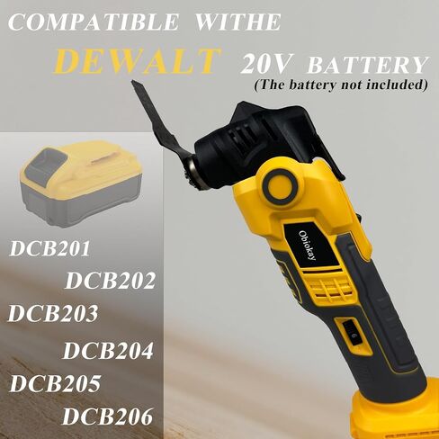 Oscillating Multi-Tool for De-walt 20V Max Battery Quick Blade Change Anti-vibration Cordless Oscillating Tool Kit with Blades,6-Speed,LED Light,4° Oscillation Angle Multitool(Battery Not Included) in Saudi Arabia