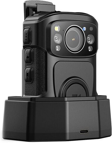 BOBLOV B4K5 4K Body Camera, 3400mAh IP68 Waterproof GPS Police 128GB Body Cams for 11Hrs Video Record, Provide Charging Dock, Night Vision Video Camcorder for Personal, Guard Civilians in Saudi Arabia