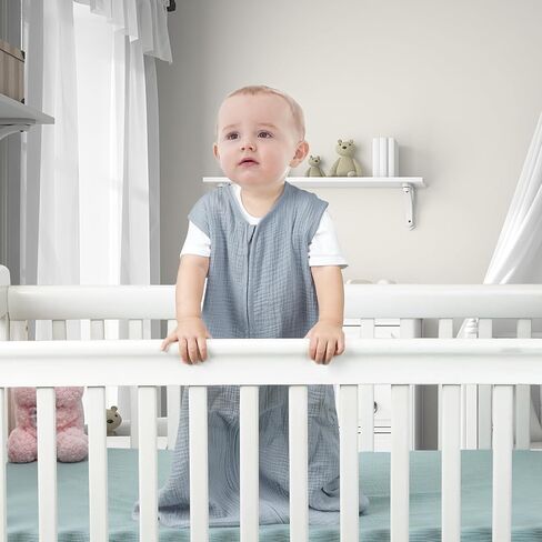 BSTOPPT 3 Pack Baby Sleep Sack 12-18 Months 100% Rayon Cotton Baby Sleeping Bag 2-Way Zipper Toddler Wearable Blankets,Comfy Stretchy Thin Sleep Sacks.TOG 0.3 (Large) in Saudi Arabia