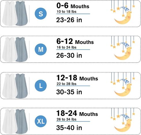 BSTOPPT 3 Pack Baby Sleep Sack 12-18 Months 100% Rayon Cotton Baby Sleeping Bag 2-Way Zipper Toddler Wearable Blankets,Comfy Stretchy Thin Sleep Sacks.TOG 0.3 (Large) in Saudi Arabia