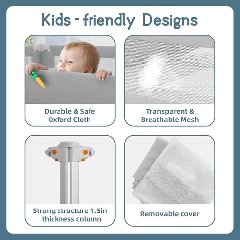 Toddler Bed Guardrail, Liftable Crib Guardrail, Child Bed Safety Guardrail, Toddler Twin Bed Guardrail, Child Bed Safety Guardrail, Full, Queen and King Bed Guardrail (Gray, 59", Single Side) in Saudi Arabia