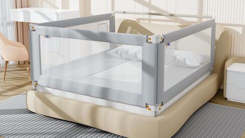 Toddler Bed Guardrail, Liftable Crib Guardrail, Child Bed Safety Guardrail, Toddler Twin Bed Guardrail, Child Bed Safety Guardrail, Full, Queen and King Bed Guardrail (Gray, 59", Single Side) in Saudi Arabia