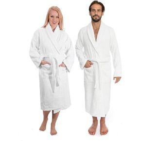 Classic Turkish Towels 100% Organic Cotton Unisex Bathrobe, 400 GSM Quick-Drying Absorbent Hotel and Spa Bath Robe in Kuwait