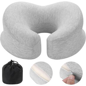 Face Down Pillow,Breathable Pillow for Napping,Memory Foam Neck Travel Pillow,Skin Friendly Material,Ideal for Office Spare Time,A Versatile and Exquisite Neck Pillow (Black)