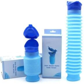 Adjustable Emergency Urinal 750ml, Portable Toilet for Car, Portable Mini Outdoor Camping Travel Shrinkable Personal Mobile Toilet Potty Pee Bottle for Kids or Adult