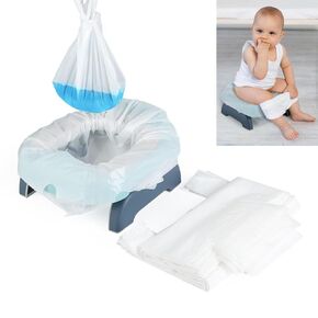 36 Packs Potty Bags for Portable Toilet Disposable Travel Potty Liners fit for OXO Tot 2-in-1 Go Potty Universal Portable Potty Chair Liners Leakproof Refill Potty Bags with Absorbent Pads