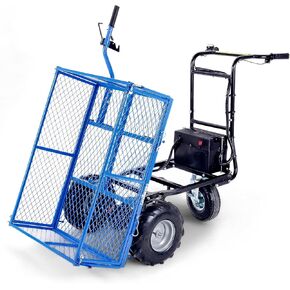 Landworks Utility Cart Hand Truck Power Wagon Super Duty Electric 500W Battery Driven Max 500Lbs Load and 1000Lbs Towing