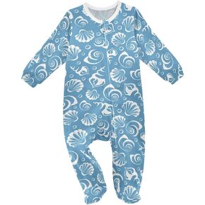 Dussdil Baby One-Piece Footies Newborn Rompers Pajamas Cotton Footed Pjs for Sleep Play Boys Girls