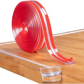 Baby Proofing Edge Protector Clear 0.4in Silicone Soft Corner Protectors with Upgraded Pre-Taped Strong Adhesive