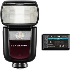 Flashpoint Zoom Li-on III R2 TTL On Camera Flash for Sony, 76ws 2.4GHz 1/8000s HSS Speedlight with Quick Manual-TTL Switch, 1.5s Recycle Time, 7.2V/2600mAh Li-Ion Battery, 450 Full-Power Flashes