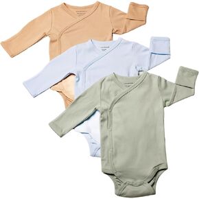 Cotton Kimono Baby Bodysuit - Girl & Boy Baby Clothes, Nickel-Free Snaps Baby Clothes Unisex