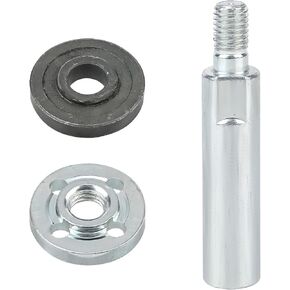 Angle Grinder Extension Rod, M10 Thread Polishing Machine Adapter Lever with 2 Pressure Plates Nut Angle Grinder Extension Shaft for 100 Type Angle Grinder & Polisher Attachments